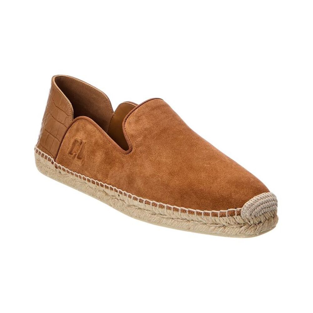 Christian Louboutin Varsi Espadon Suede Espadrille, Brown